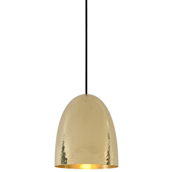 Stanley 2 Brass Pendant - Hammered Finish