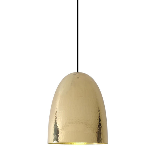 Stanley 3 Brass Pendant - Hammered Finish