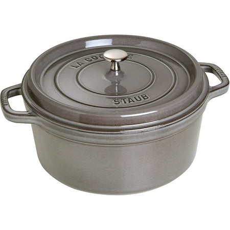 Staub Cast Iron Round Cocotte Oven, 1.25-qt, Matte Black