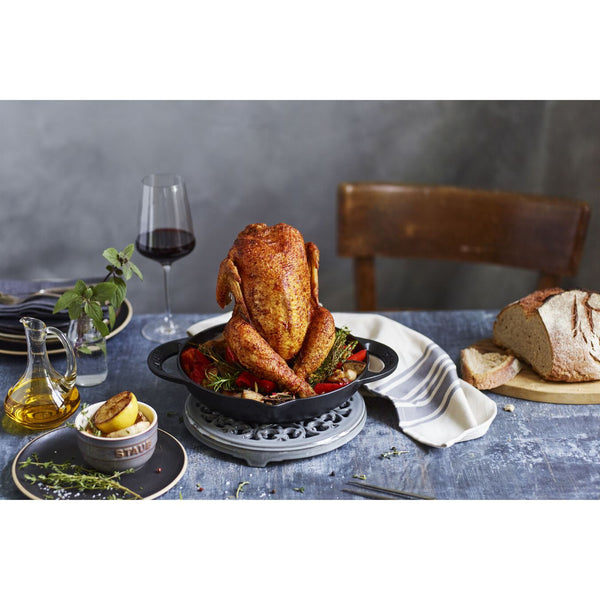 Staub Vertical Chicken Roaster - Staub - Cookware - Matte Black - HORNE