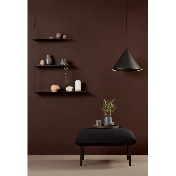 Stedge Add On Shelf - Woud - Shelving - 31 Inches - Black Painted Oak - HORNE