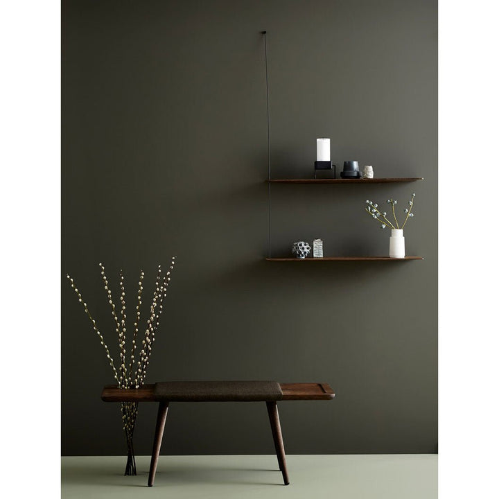 Stedge Add On Shelf - Woud - Shelving - 31 Inches - Black Painted Oak - HORNE