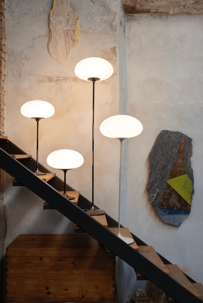 Stemlite Floor Lamp - Gubi - Floor Lamps - Black Chrome - HORNE