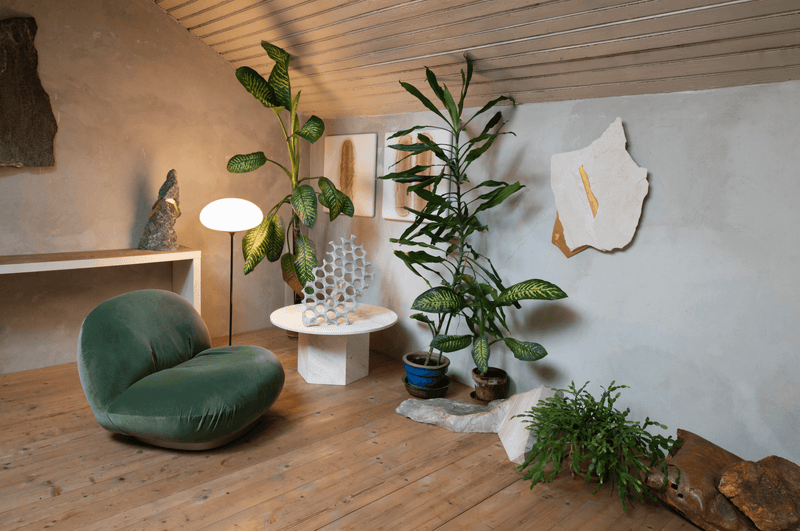 Stemlite Floor Lamp - Gubi - Floor Lamps - Black Chrome - HORNE