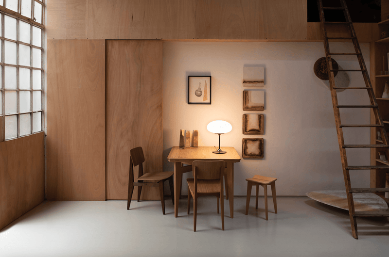 Stemlite Table Lamp - Gubi - Table + Task - Black Chrome - HORNE