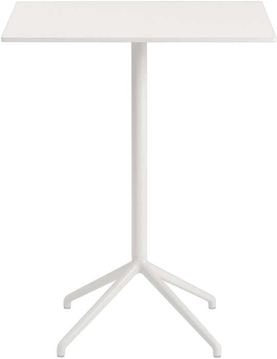 Still Rectangular Cafe Table - Medium - Muuto - Table + Task - White Top & White Base - HORNE