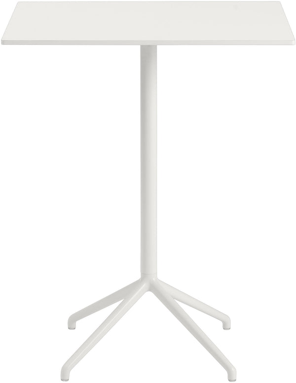 Still Rectangular Cafe Table - Medium - Muuto - Table + Task - White Top & White Base - HORNE