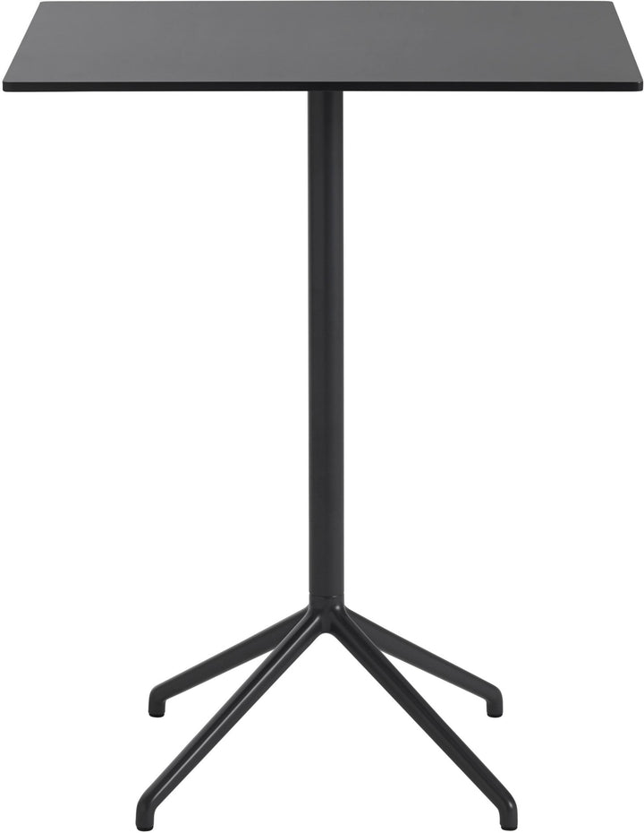 Still Rectangular Cafe Table - Medium - Muuto - Table + Task - Black Top & Black Base - HORNE