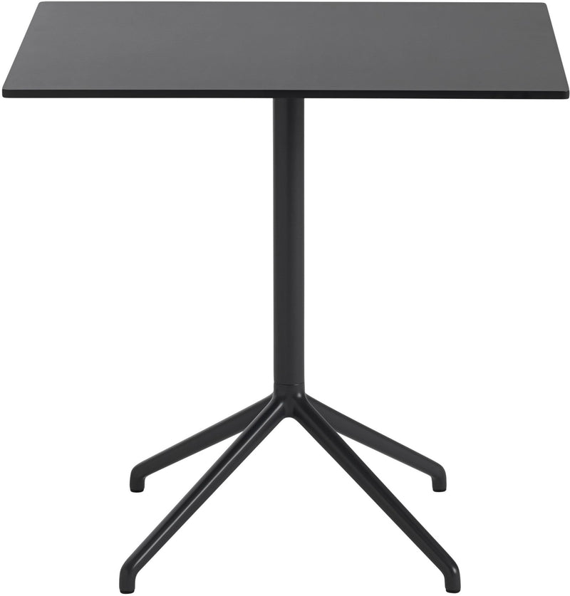Still Rectangular Cafe Table - Small - Muuto - Table + Task - Black Top & Black Base - HORNE