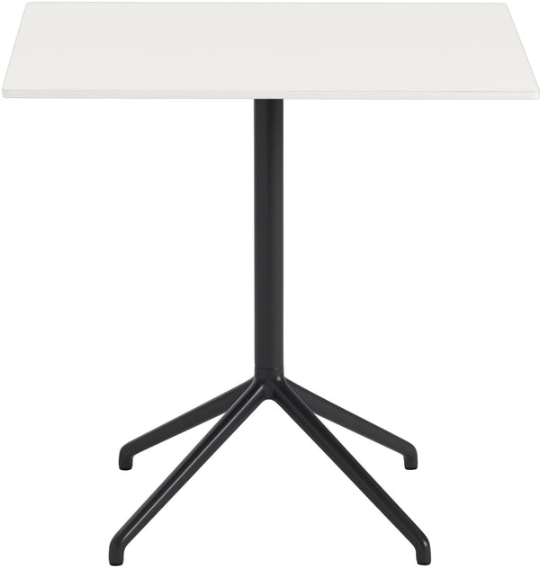 Still Rectangular Cafe Table - Small - Muuto - Table + Task - White Top & Black Base - HORNE