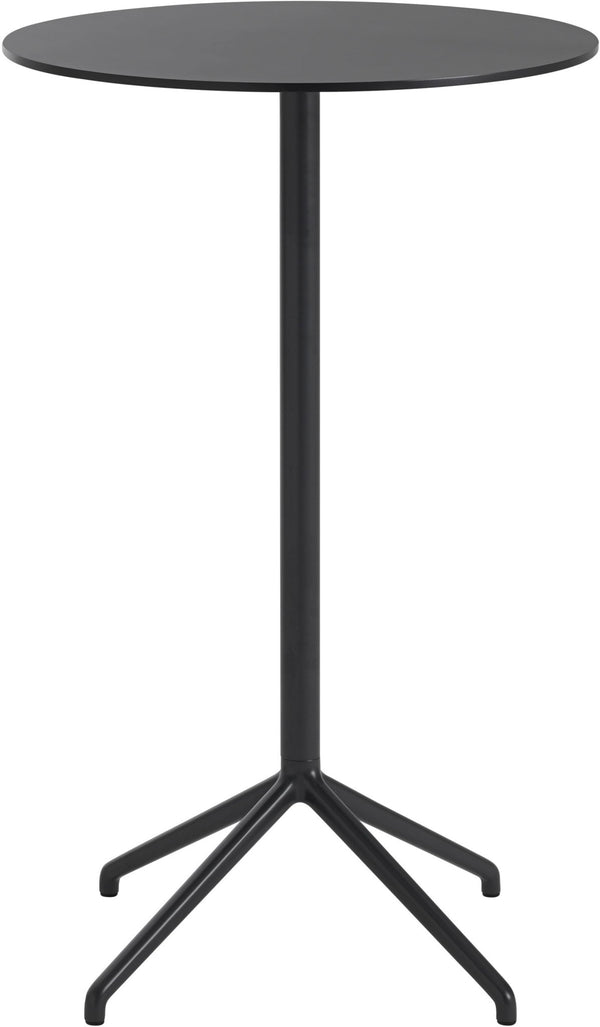 Still Round Cafe Table - Large - Muuto - Table + Task - Black Top & Black Base - HORNE