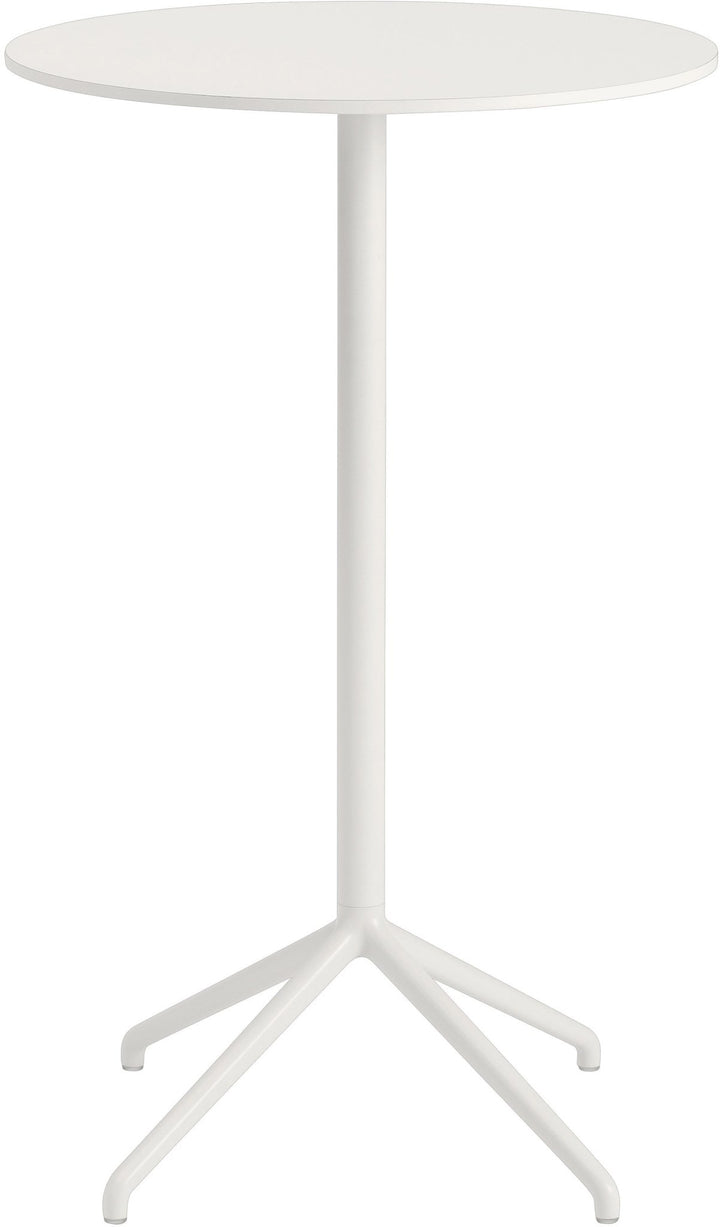 Still Round Cafe Table - Large - Muuto - Table + Task - White Top & White Base - HORNE