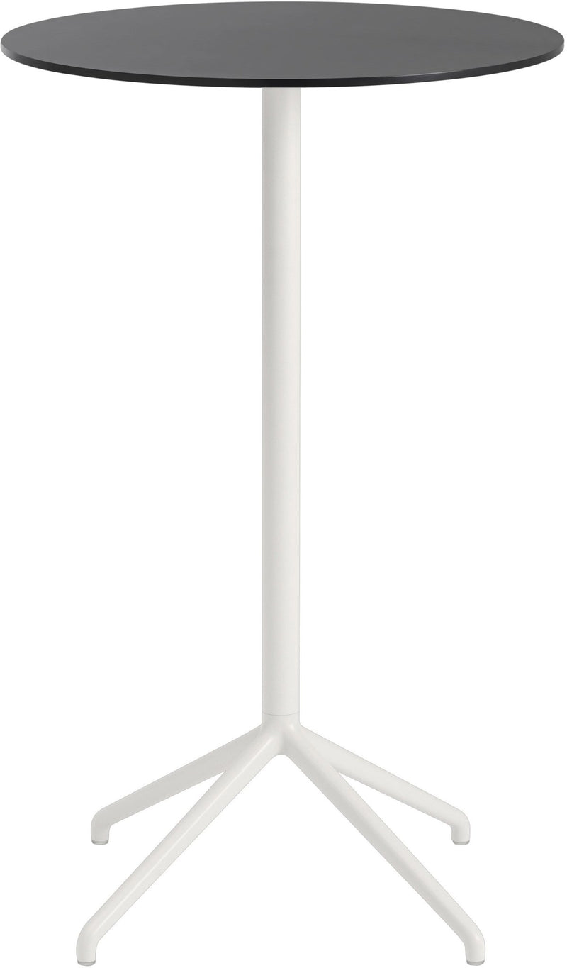 Still Round Cafe Table - Large - Muuto - Table + Task - Black Top & Black Base - HORNE