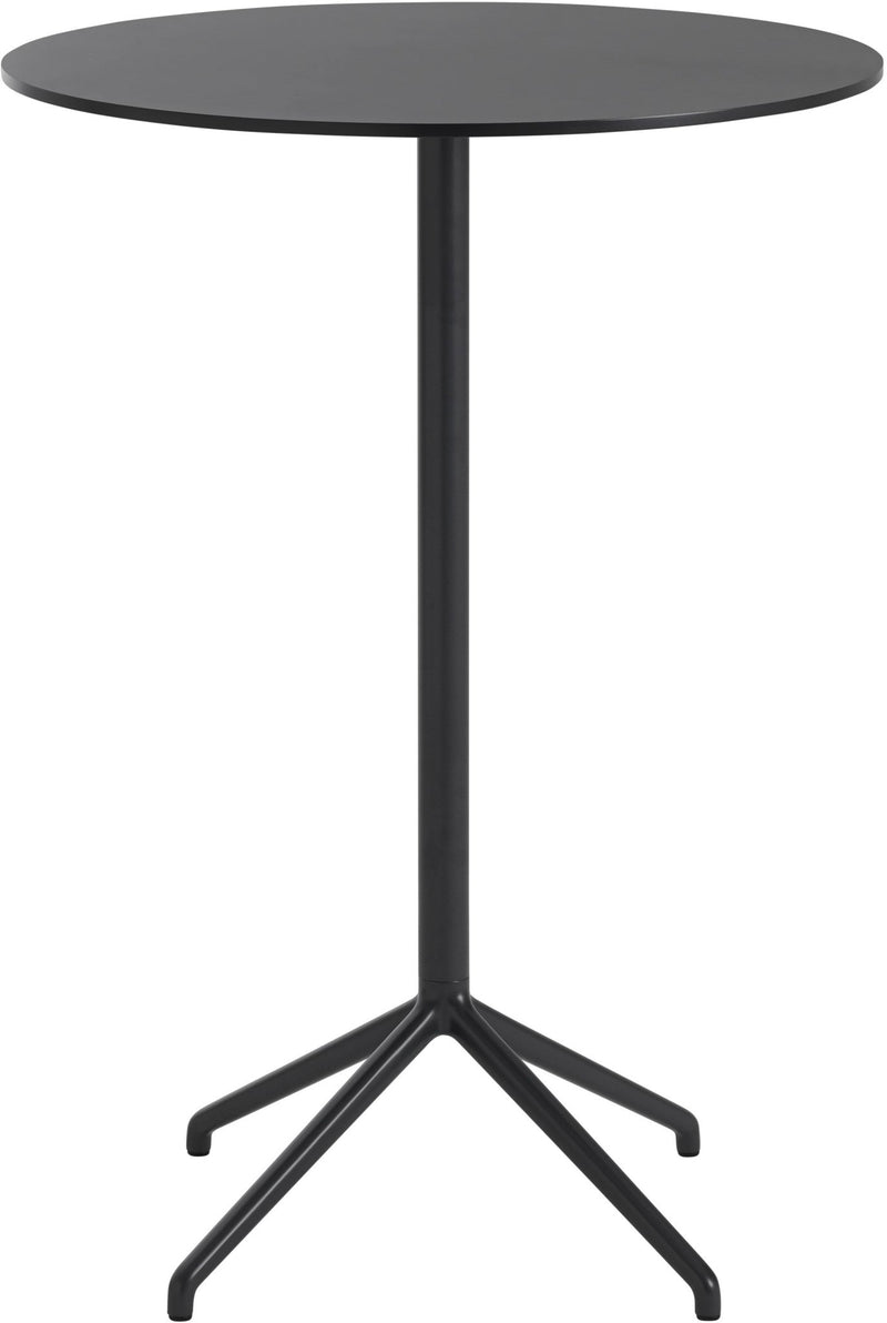 Still Round Cafe Table - Large - Muuto - Table + Task - Black Top & Black Base - HORNE