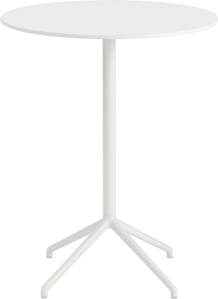 Still Round Cafe Table - Medium - Muuto - Table + Task - Black Top & White Base - HORNE