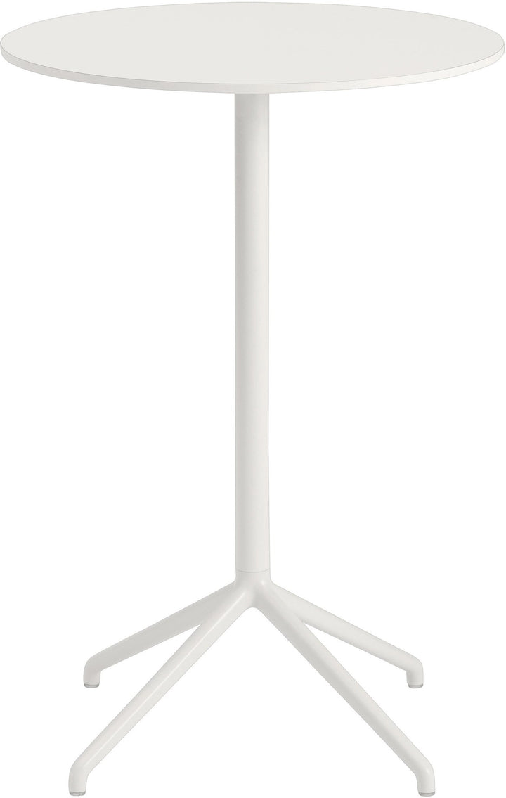Still Round Cafe Table - Medium - Muuto - Table + Task - White Top & White Base - HORNE