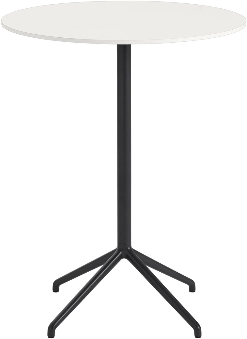 Still Round Cafe Table - Medium - Muuto - Table + Task - Black Top & Black Base - HORNE
