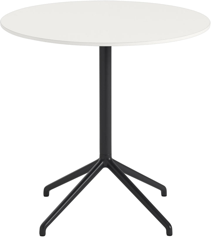 Still Round Cafe Table - Small - Muuto - Table + Task - White Top & White Base - HORNE
