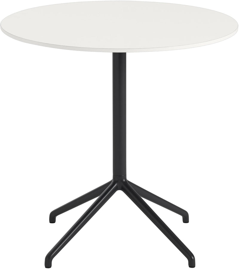 Still Round Cafe Table - Small - Muuto - Table + Task - White Top & White Base - HORNE
