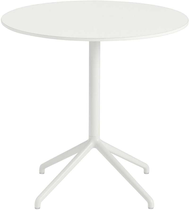 Still Round Cafe Table - Small - Muuto - Table + Task - White Top & White Base - HORNE