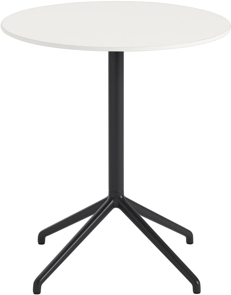 Still Round Cafe Table - Small - Muuto - Table + Task - White Top & White Base - HORNE