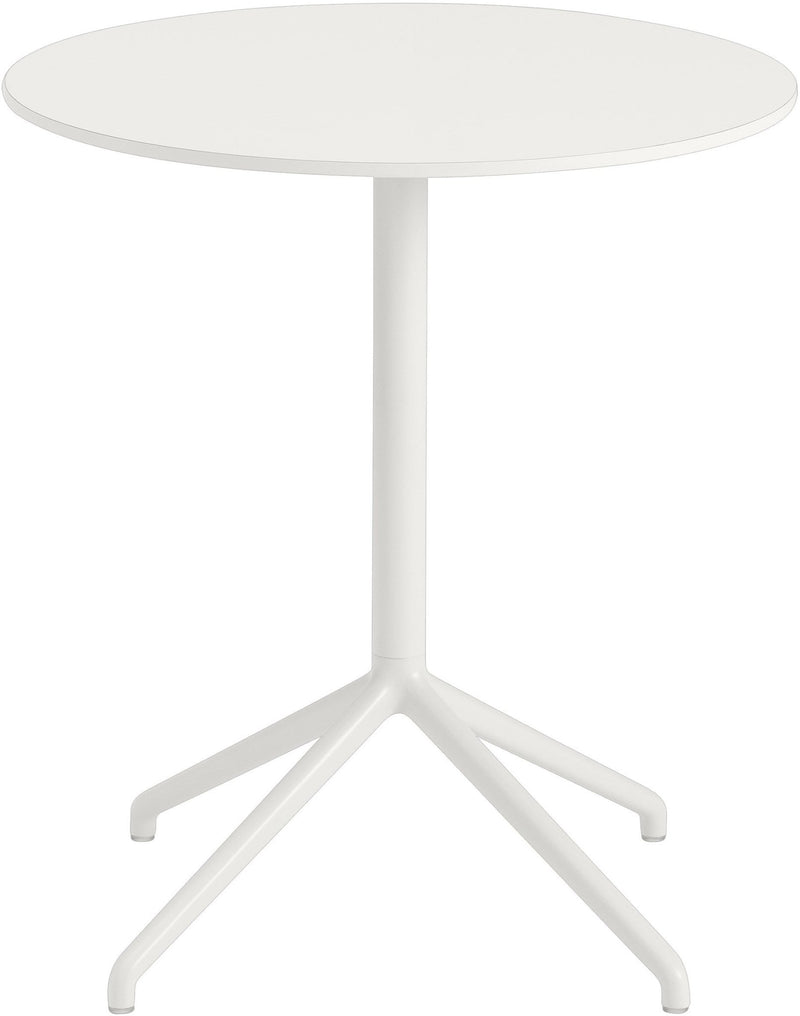 Still Round Cafe Table - Small - Muuto - Table + Task - White Top & White Base - HORNE