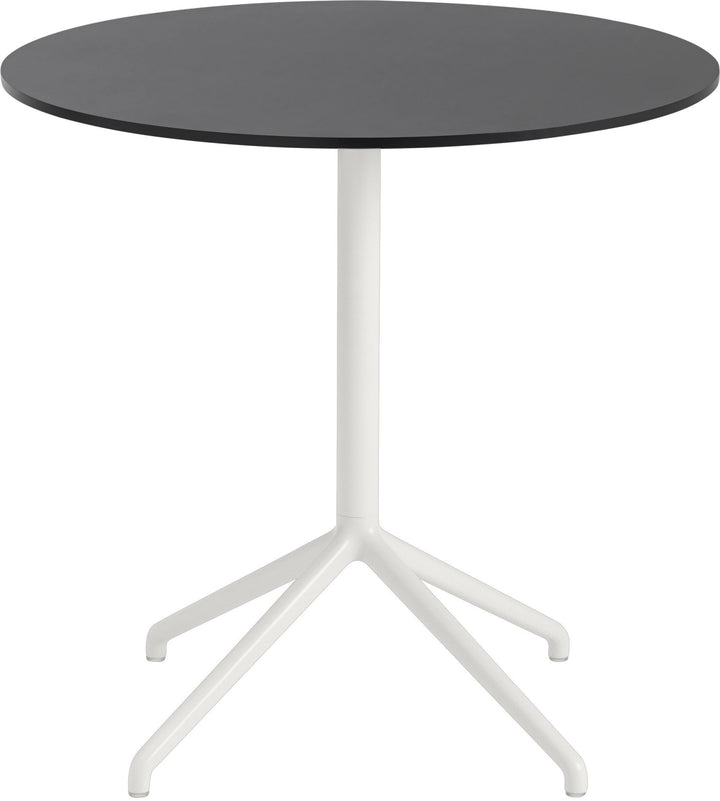 Still Round Cafe Table - Small - Muuto - Table + Task - White Top & White Base - HORNE