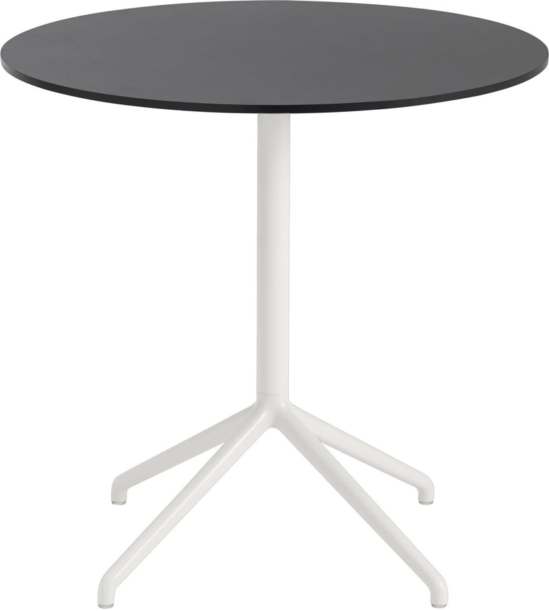 Still Round Cafe Table - Small - Muuto - Table + Task - White Top & White Base - HORNE