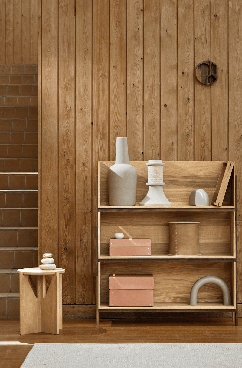 Stitched Leather Box - Kristina Dam - Office Accessories - Small - HORNE