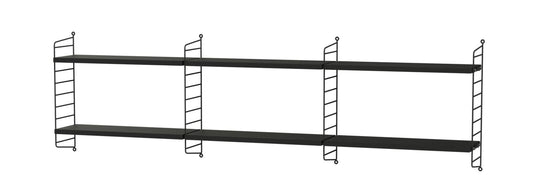 String Bedroom Shelving - Unit E - String Furniture - Shelving - Black/Black - HORNE