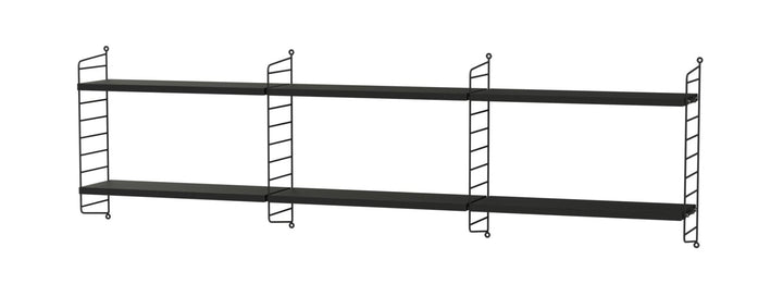 String Bedroom Shelving - Unit E - String Furniture - Shelving - Black/Black - HORNE