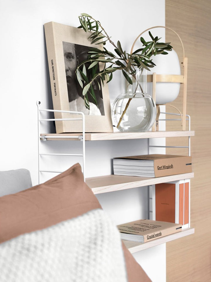 String Bedroom Shelving - Unit E - String Furniture - Shelving - Oak/White - HORNE