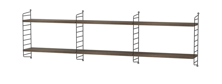 String Bedroom Shelving - Unit E - String Furniture - Shelving - Walnut/Black - HORNE