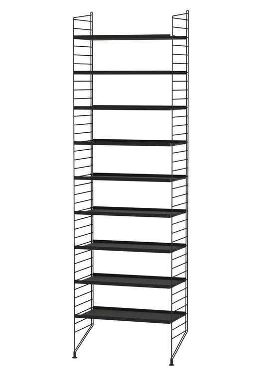 String Hallway Shelving - Unit A - String Furniture - Shelving - Black - HORNE