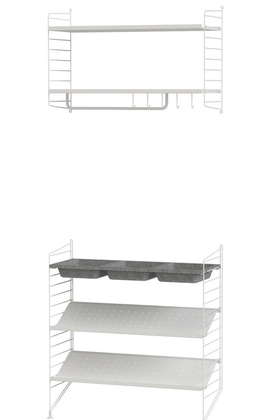 String Hallway Shelving - Unit B - String Furniture - Shelving - HORNE