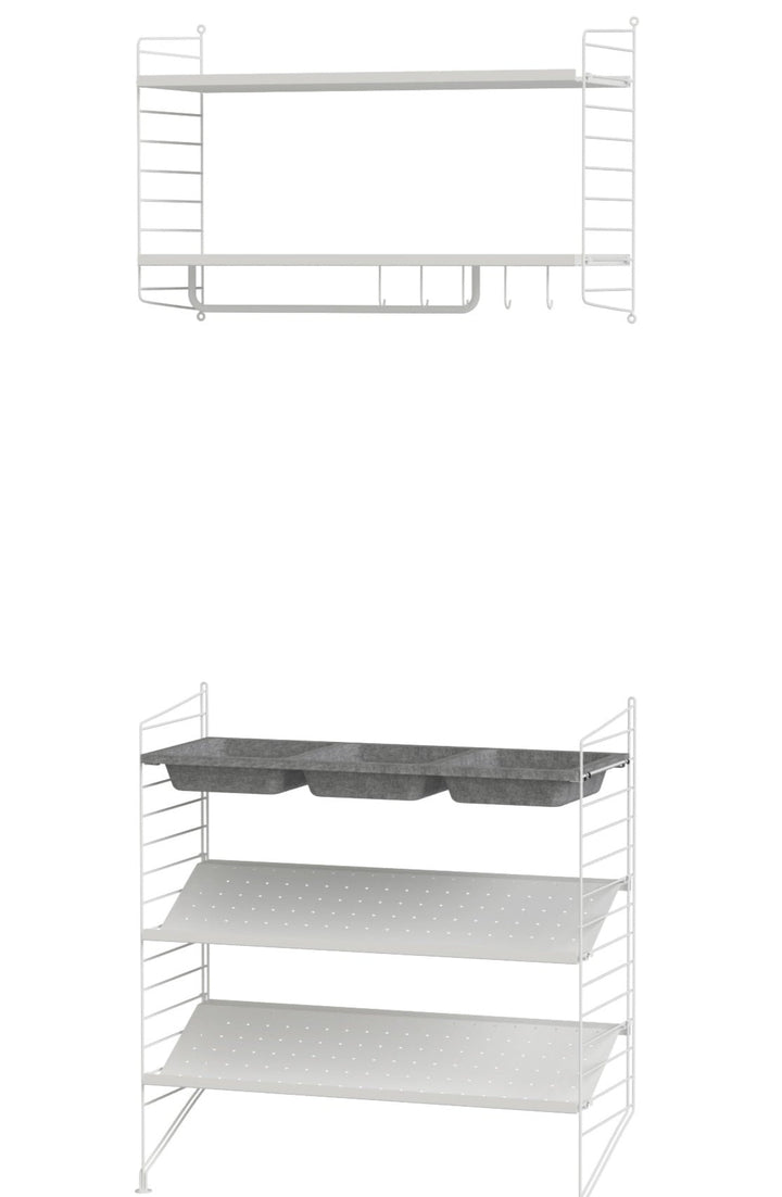 String Hallway Shelving - Unit B - String Furniture - Shelving - HORNE