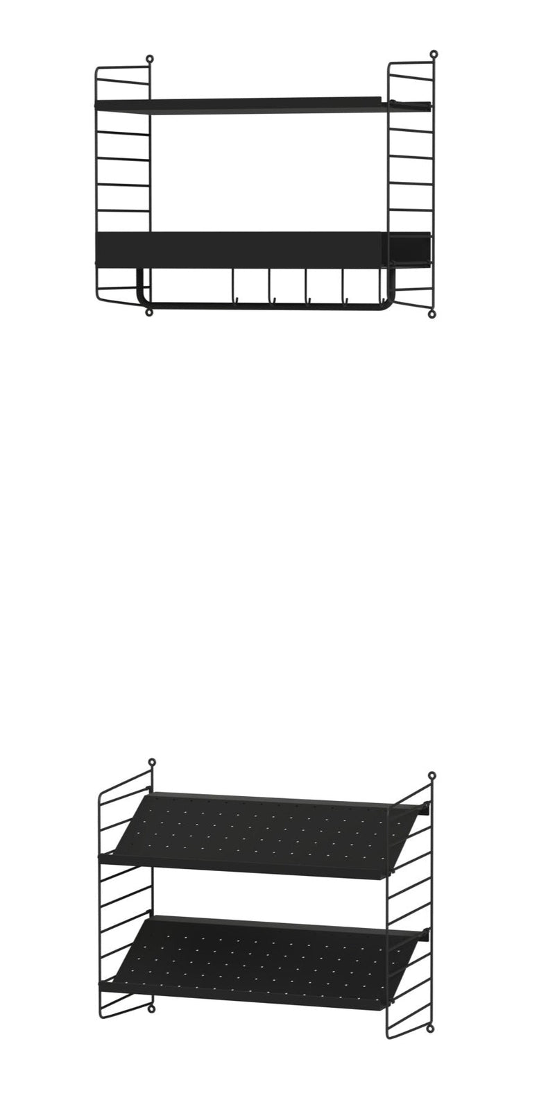 String Hallway Shelving - Unit E - String Furniture - Shelving - White - HORNE