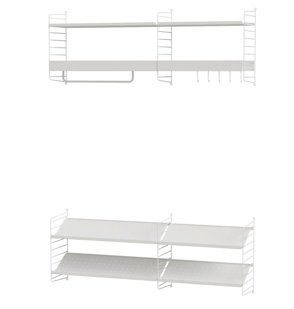 String Hallway Shelving - Unit H - String Furniture - Shelving - Black - HORNE
