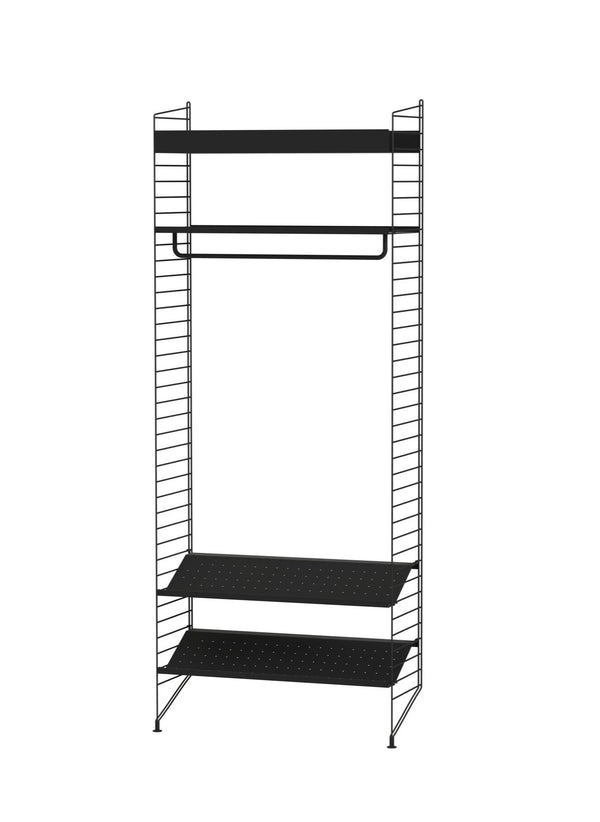 String Hallway Shelving - Unit L - String Furniture - Shelving - Black - HORNE