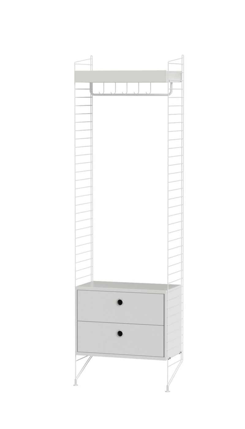String Hallway Shelving - Unit M - String Furniture - Shelving - White - HORNE
