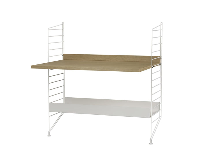 String Kids Room Shelving/Desk - Unit A - String Furniture - Shelving - Oak/White - HORNE