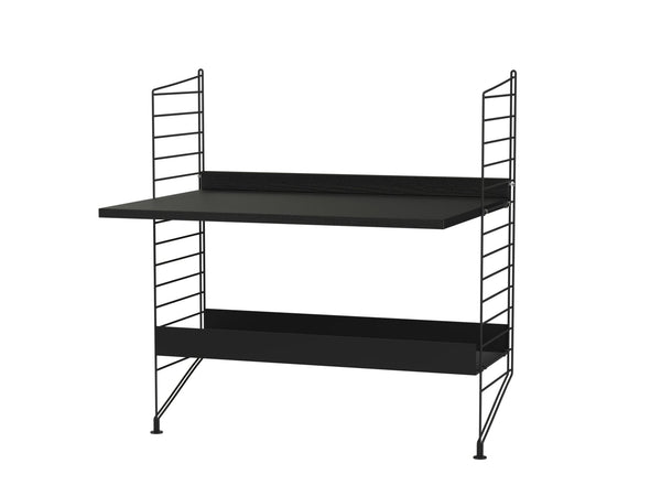 String Kids Room Shelving/Desk - Unit A - String Furniture - Shelving - Black - HORNE