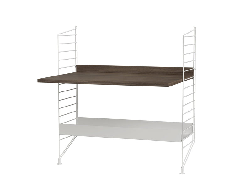 String Kids Room Shelving/Desk - Unit A - String Furniture - Shelving - Walnut/Black - HORNE