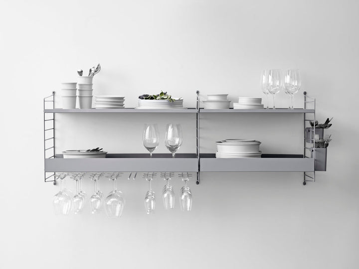 String Kitchen Shelving - Unit B - String Furniture - Shelving - Black - HORNE