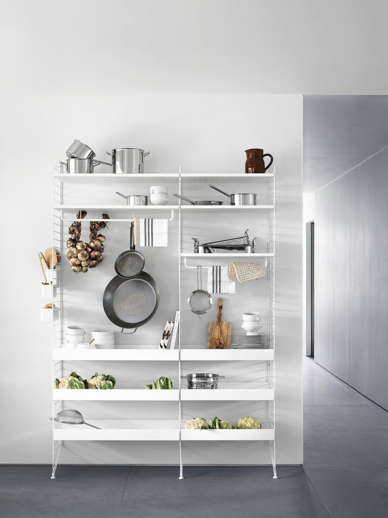 String Kitchen Shelving - Unit F - String Furniture - Shelving - White - HORNE