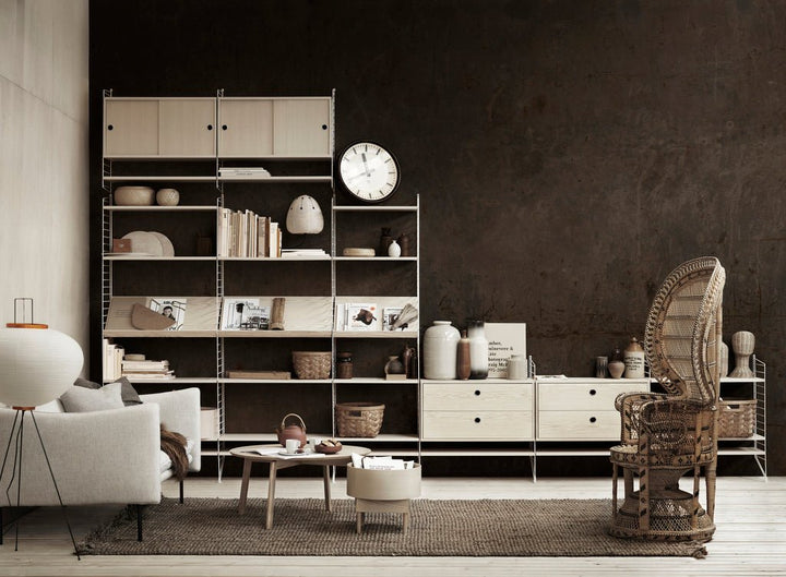 String Living Room Shelving - Unit J - String Furniture - Shelving - White - HORNE