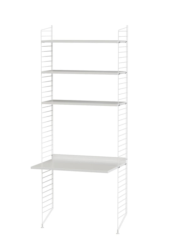 String Workspace Desk/Shelving - Unit A - String Furniture - Shelving - White - HORNE