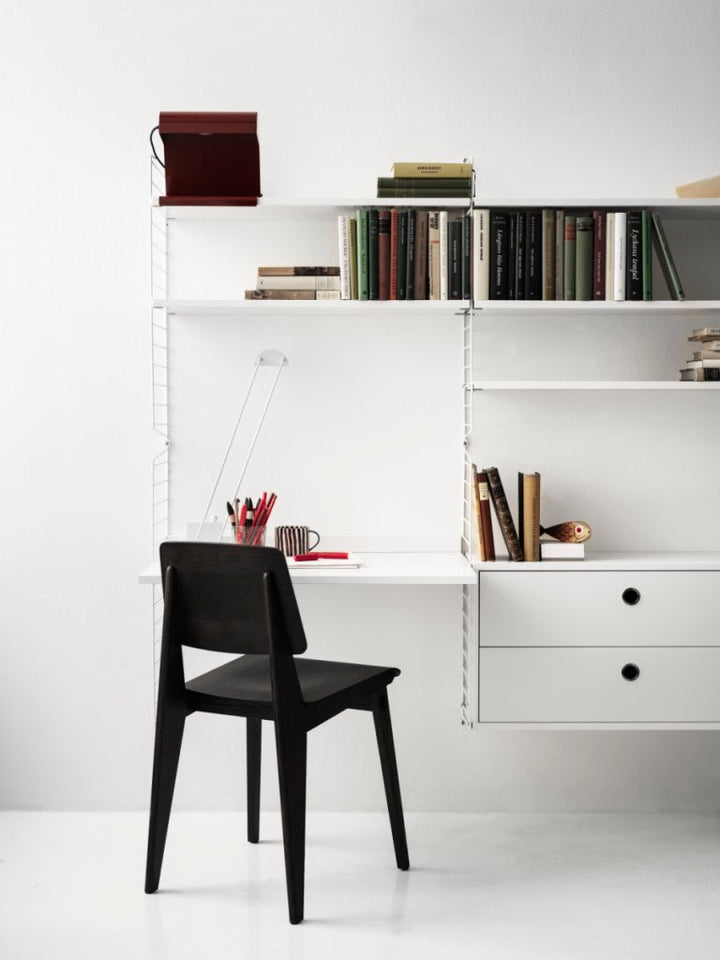 String Workspace Desk/Shelving - Unit F - String Furniture - Shelving - White - HORNE