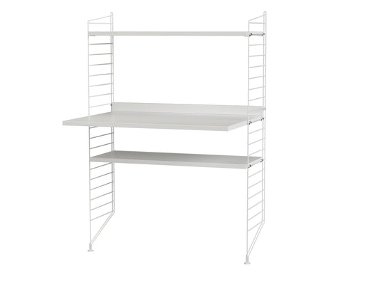 String Workspace Desk/Shelving - Unit H - String Furniture - Shelving - White - HORNE