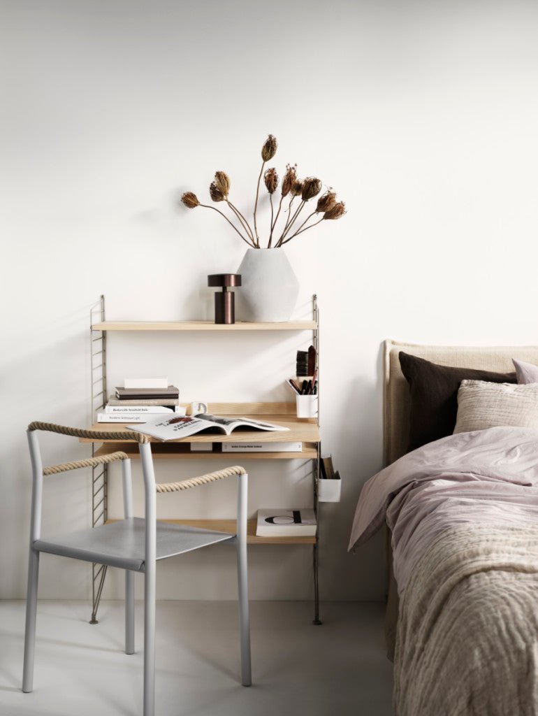 String Workspace Desk/Shelving - Unit H - String Furniture - Shelving - White - HORNE